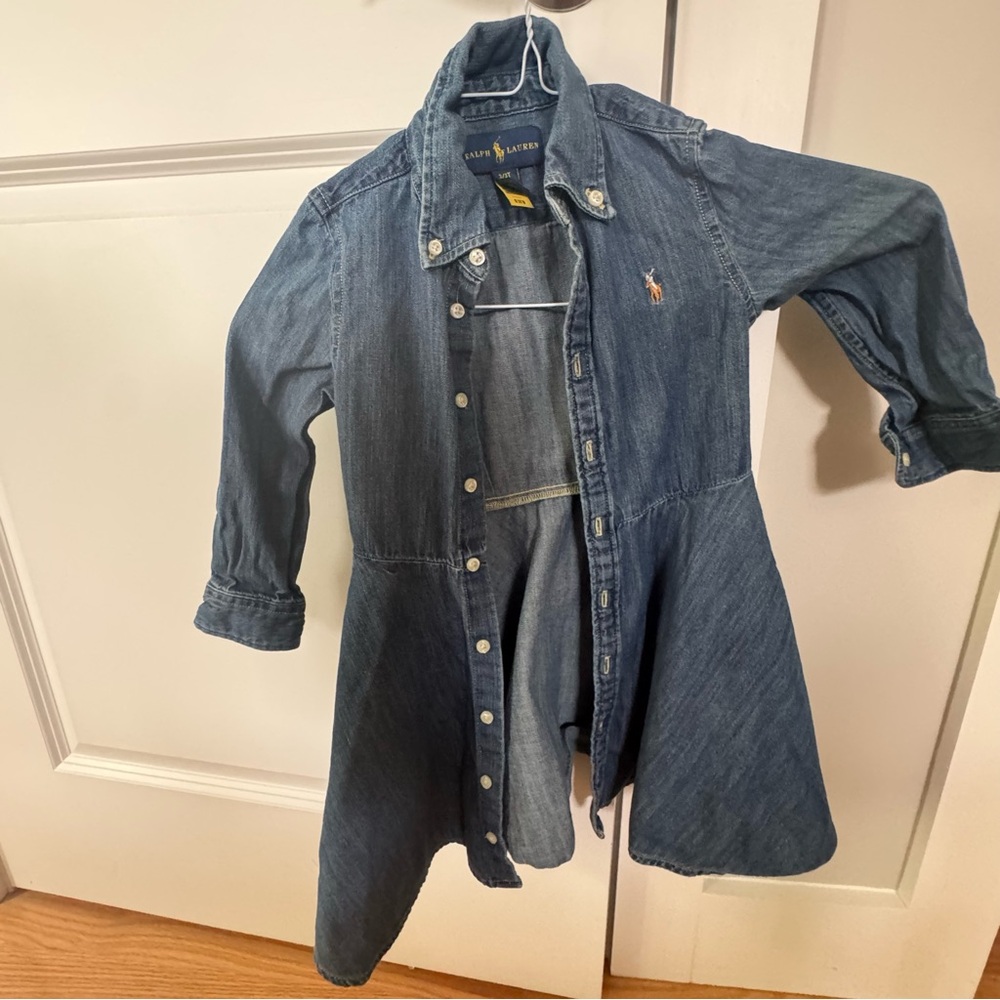 Ralph Lauren Blue Jean Jacket Long-Line Tailored